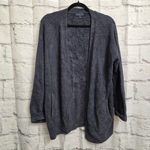 Barefoot Dreams CozyChic Lite Ribbed Cuff Coastline Cardigan Size Large